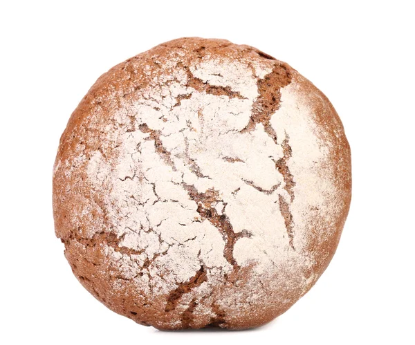Brunt bröd dammas mjöl. — Stockfoto