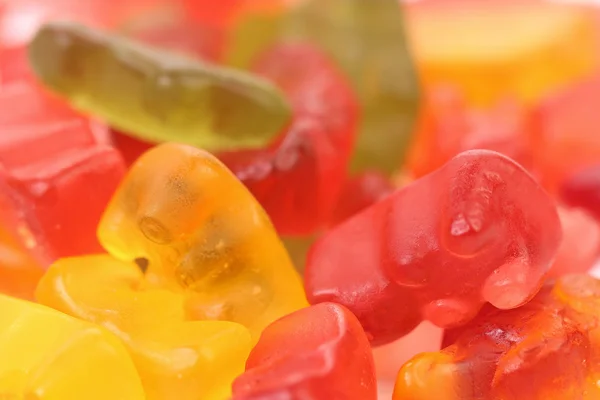 Bakgrund av färgglada frukter jelly godis. — Stockfoto