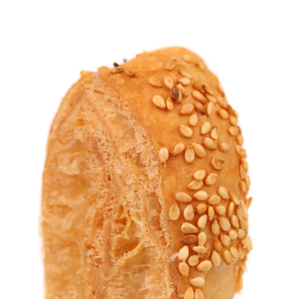 Just baked crunchy puff pastry with sesame. — Stock Photo, Image