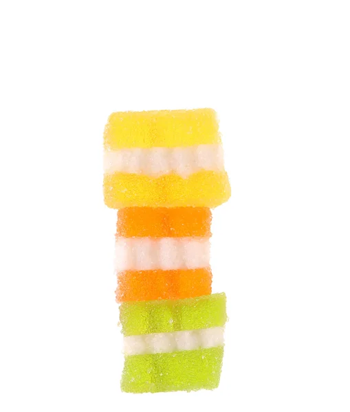 Stack of classic fruit jelly. Close up. — Stock Photo, Image