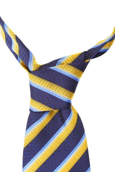 Knot of tie a colorful striped. — Stock Photo, Image