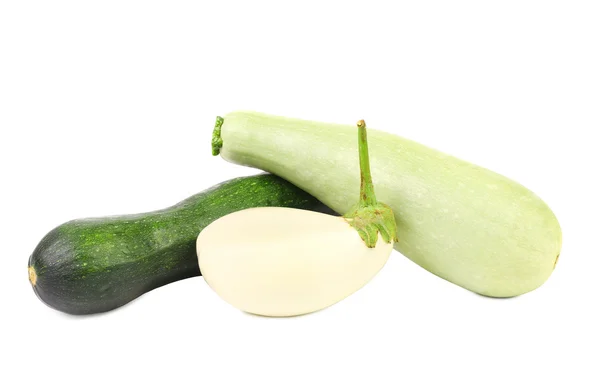 Plantaardige courgettes en witte aubergine — Stockfoto