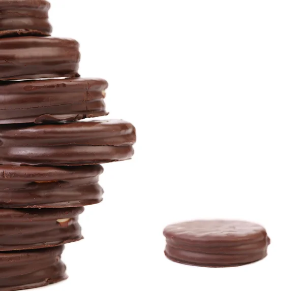 Pila de bocadillo de galletas con chocolate . —  Fotos de Stock