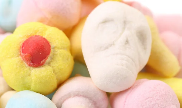 Achtergrond van verschillende kleurrijke marshmallow. — Stockfoto