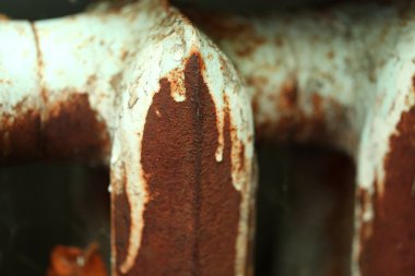 yakın çekim yaşlı radyatör rustted.