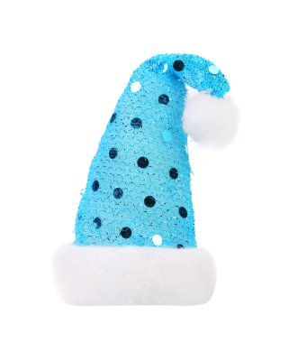 Santa üzerine beyaz izole kap