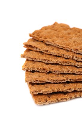 scherpe volkoren brood geïsoleerd op wit
