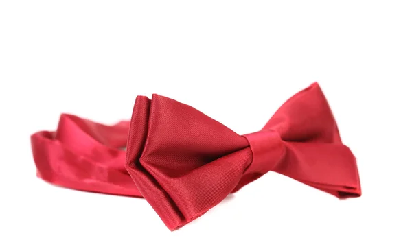 Red bow tie isolated on white — Stock Photo, Image