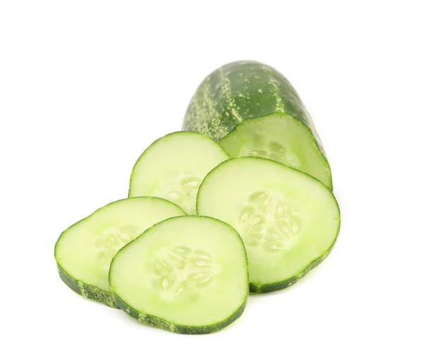 Fresh cucumber and slices. — Stock Photo, Image