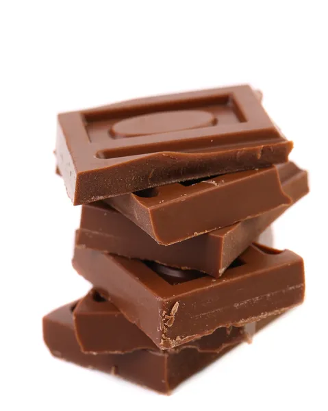 Närbild detalj av choklad delar. — Stockfoto