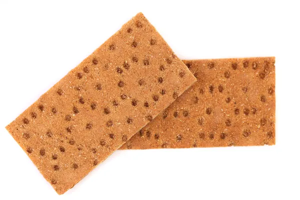 Whole grain crisp bread isolated on white — Stock Photo, Image