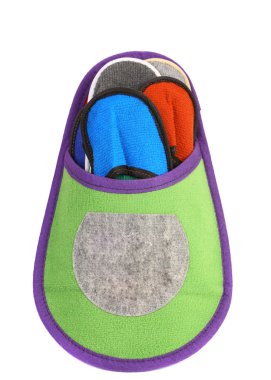 büyük terlik içine renkli terlik