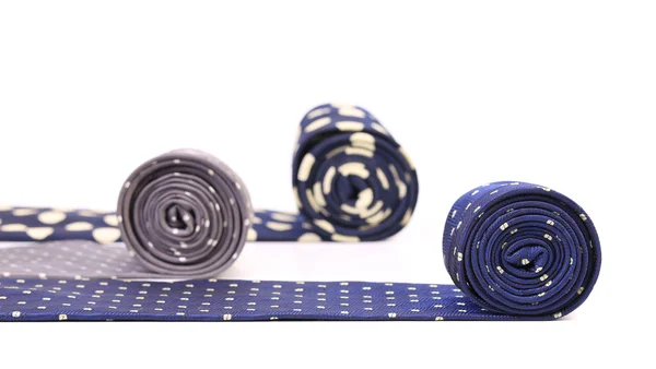 Bright rolled ties isolated — Stock Photo, Image