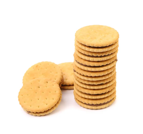 Closeup stack of filled cookies — Stock Photo, Image