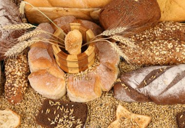 kompozisyon ekmek. yakın çekim.