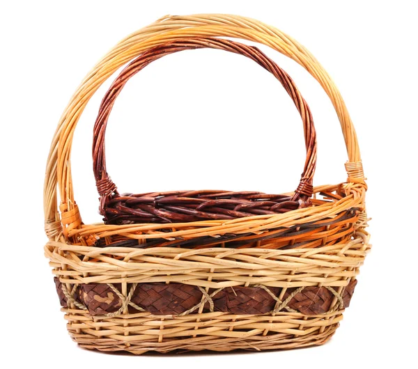 Vintage weave wicker baskets — Stock Photo, Image