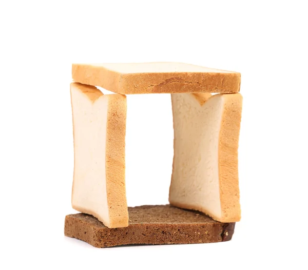Quadrat aus Brot. — Stockfoto