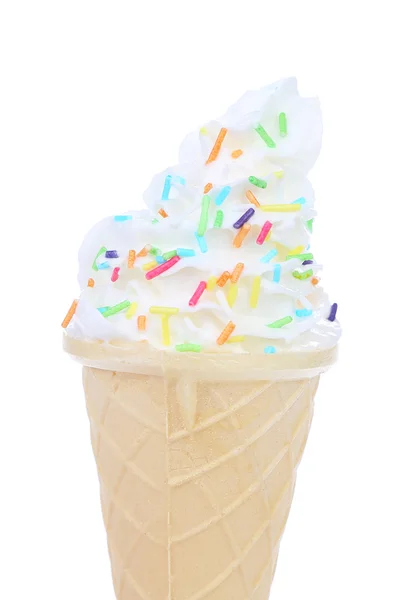 Разбрызгивание мягкого мороженого — стоковое фото