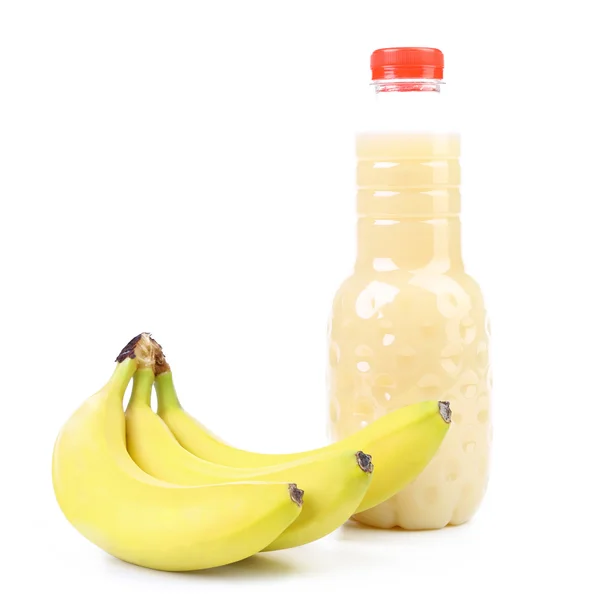 Banán- és üveg lé. — Stock Fotó