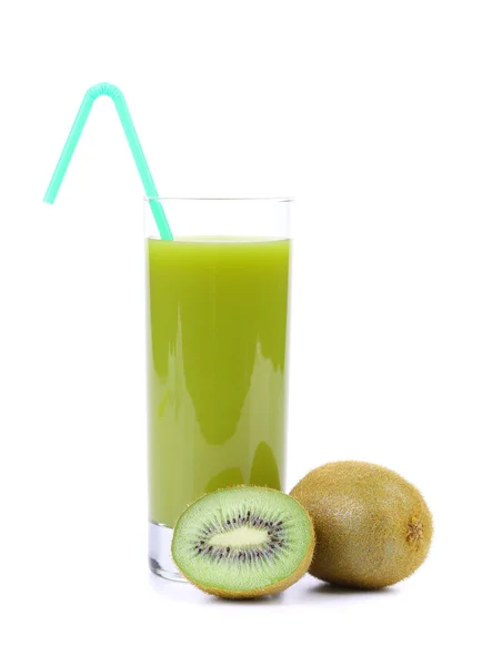 Kiwi-sap en twee vruchten — Stockfoto