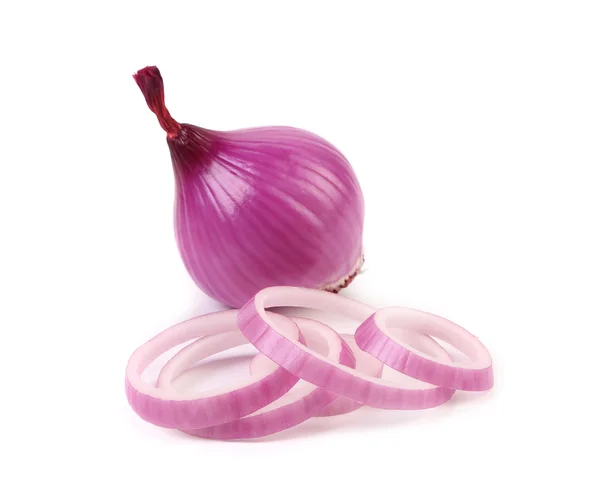 Violet onion and rings. — Stock Photo, Image
