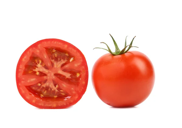 Taze domates ve yarım. — Stok fotoğraf