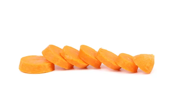 Fatias de cenoura em bruto — Fotografia de Stock