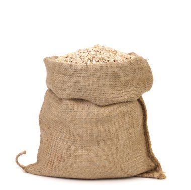 Beyaz arka plan üzerinde izole yulaf gevreği