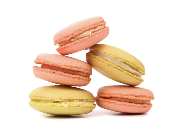 Cinco bolos de macaron. Fechar . — Fotografia de Stock