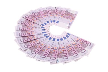 birkaç 500 euro banknot