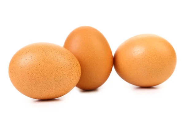 Three eggs isolated — Stock Photo, Image