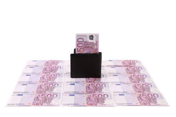 Portfel z banknotów na rachunki euro. — Zdjęcie stockowe