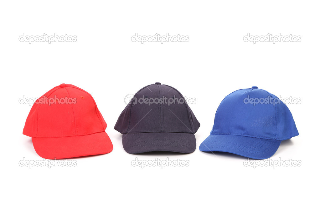 Working caps isolated on white