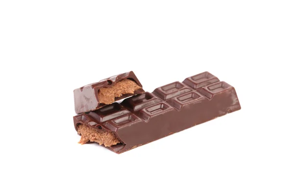 Ciemnej czekolady ze słodkim nadzieniem kremowym — Zdjęcie stockowe