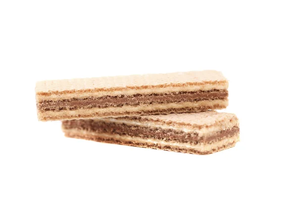 Stack of two chocolate wafers. — Stock Photo, Image