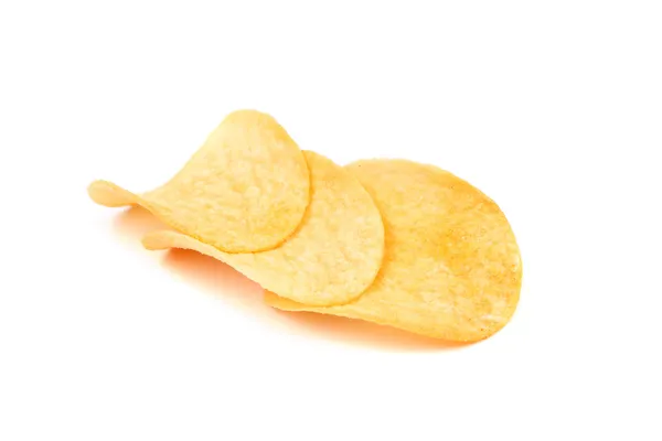 Gearrangeerd potato chips geïsoleerd. — Stockfoto