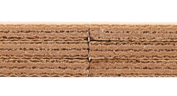 Stake of wafers with chocolate. Close up. — Stock Photo, Image