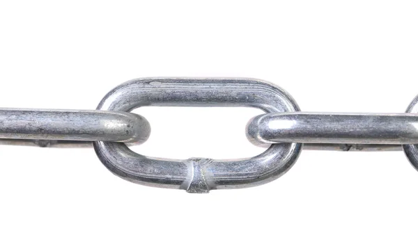 Fragment of links a chain close up. — Stock Photo, Image