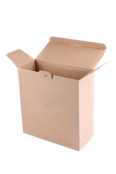 Caixa de papelão vazia aberta . — Fotografia de Stock