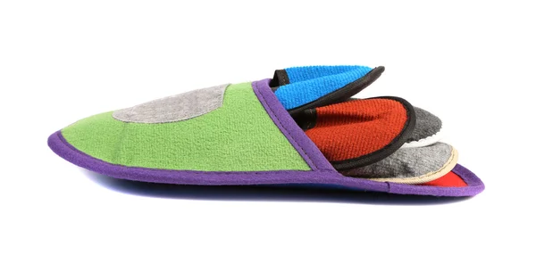 Zapatillas de colores en zapatilla grande . — Foto de Stock