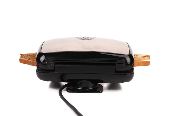 Sandwich Toaster mit Brotscheiben. — Stockfoto