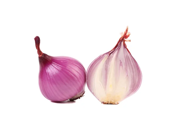 Red onions and slice. — Stock Photo, Image