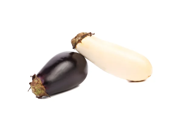 Black and white eggplants. — Stock Photo, Image