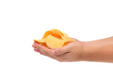 patates cipsi elini tutar.