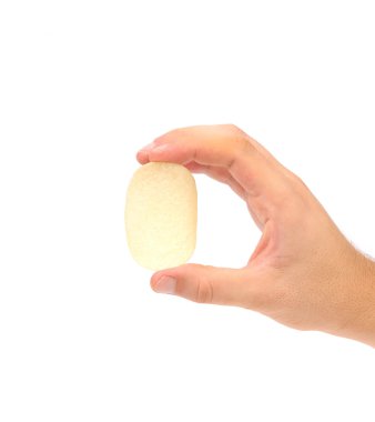 elini tutmak patates chip.