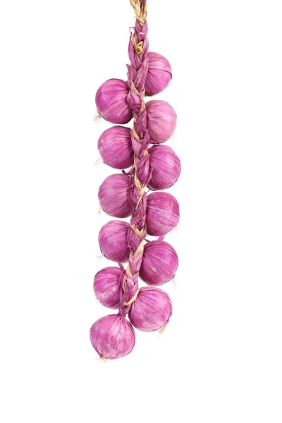 Bunch of red onion isolated on white — Stock Photo, Image