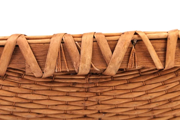 One side of wicker basket. Space for text. — Stock Photo, Image