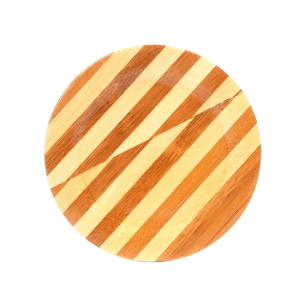 Ronde stripe houten plaat. — Stockfoto