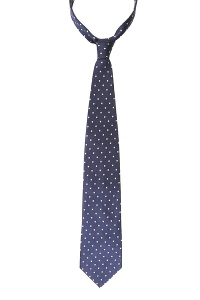 Niebieski krawat z biały punkcik. — Zdjęcie stockowe