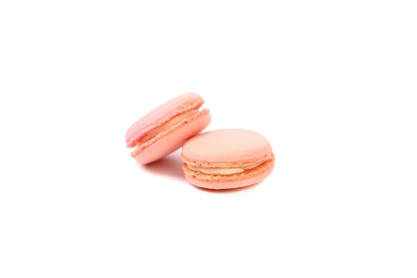 Dos pasteles de macarón rosa . — Foto de Stock